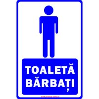 Semn indicator, autocolant printat - A5, TOALETA BARBATI, 20x15 cm, DW22019