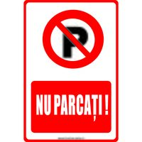 Semn indicator, autocolant printat - A5, PARCAREA INTERZISA, 20x15 cm, DW22015