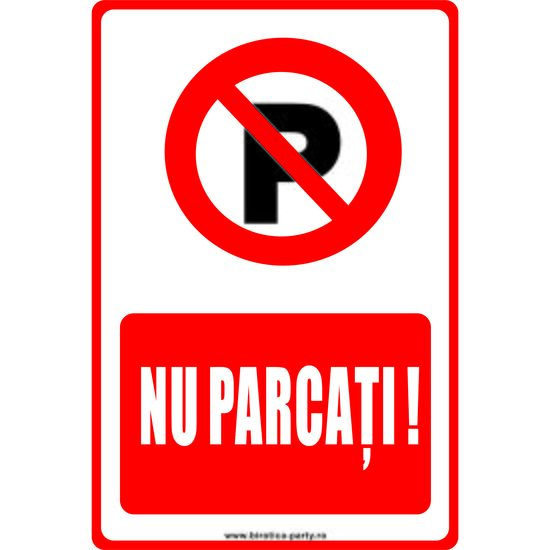 Semn indicator, autocolant printat - A5, PARCAREA INTERZISA, 20x15 cm, DW22015