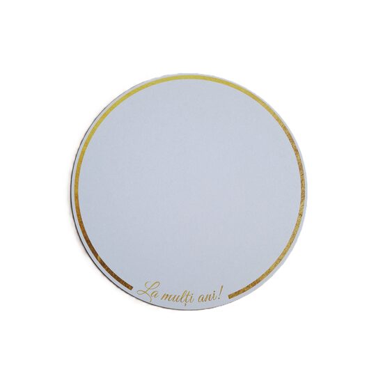 Disc HDF printat - "La multi ani!" 24 cm, alb, DW27142
