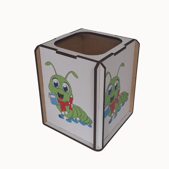 Suport birou HDF printat - Animalute - Omida, 9x9x10 cm,  DW23011