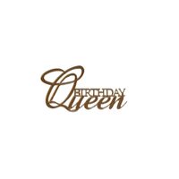 Topper PLEXI - "Birthday Queen" 11x06 cm, auriu oglinda, DW24125