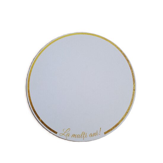 Disc HDF printat - "La multi ani!" 30 cm, alb, DW27145