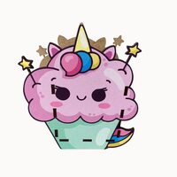 Suport birou HDF printat - Animalute - Briosa Unicorn, 15x12x7 cm,  DW23036