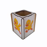 Suport birou HDF printat - Animalute - Ratusca, 9x9x10 cm,  DW23010