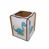 Suport birou HDF printat - Animalute - Dinozaur, 9x9x10 cm,  DW23027