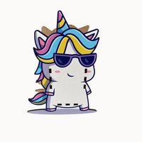 Suport birou HDF printat - Animalute - Unicorn, 15x12x7 cm,  DW23028
