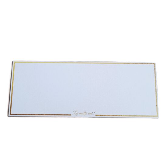 Planseta HDF printat - "La multi ani!" 15x30 cm, alb, DW27150