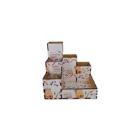 Suport birou HDF printat - 6 compartimente, rechizite, 14.6x14.6cm,  DW23041