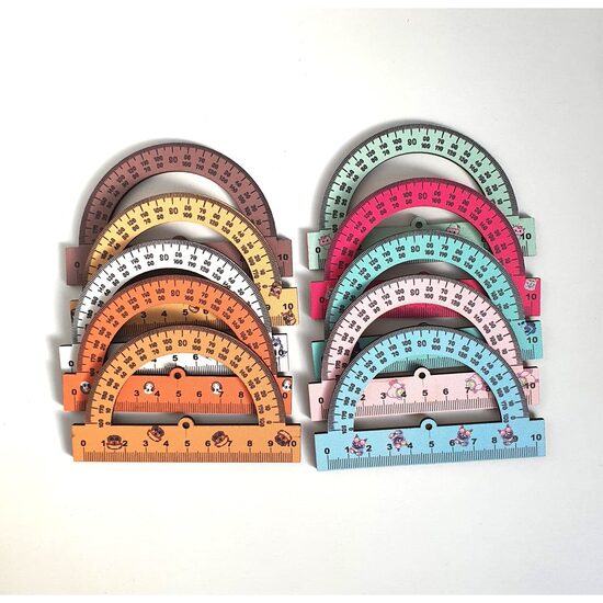 Raportor HDF printat - Animalute,10 cm, color Mixt  DW23044