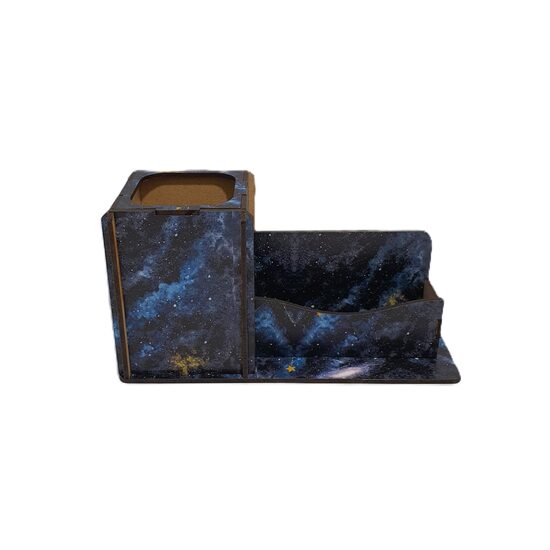 Suport birou HDF printat - 2 compartimente, Galaxy, 21.3x8.45x11.4 cm, DW23046