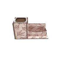 Suport birou HDF printat - 2 compartimente, Flower, 21.3x8.45x11.4 cm, DW23048