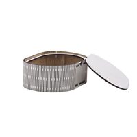 Cutie HDF - C7, ovala, 15x10x5 cm, alb,  DW26021