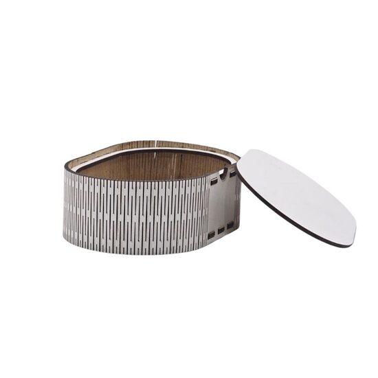 Cutie HDF - C7, ovala, 15x10x5 cm, alb,  DW26021