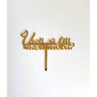 Topper PLEXI - "Vreti sa fiti nasii nostri?" 14x10 cm, auriu, DW24147