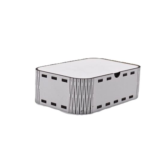 Cutie HDF - C6, dreptunghiulara, 15x10x10 cm, alb,  DW26020