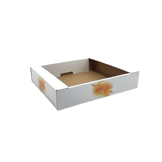 Cutie carton printat - BT11, 30x25x6 cm, C03 E, alb lucios - PERSONALIZATA, DW21091