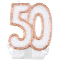LUMANARE PARTY 7.5 CM NUMARUL "50" 279631