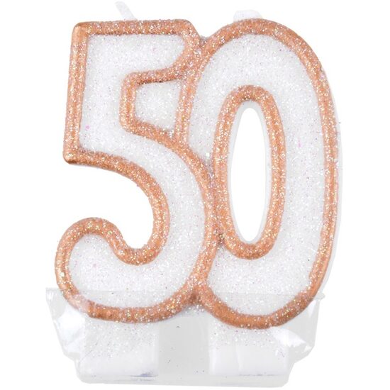 LUMANARE PARTY 7.5 CM NUMARUL "50" 279631