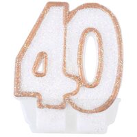 LUMANARE PARTY 7.5 CM NUMARUL "40" 279624