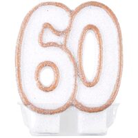 LUMANARE PARTY 7.5 CM NUMARUL "60" 279648