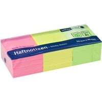 STICKY NOTES 50X40 12/SET NEON MIXT 5524012-62