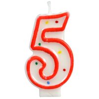 LUMANARE PARTY  BULINE 7.5 CM CIFRA "5" 204022