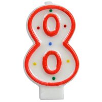 LUMANARE PARTY  BULINE 7.5 CM CIFRA "8" 204053