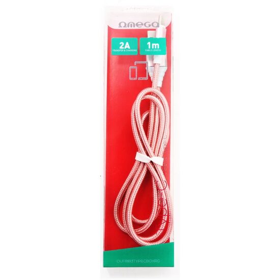 CABLU USB+LIGHTNING USB OMEGA 1.8A 1M ROZE OUFBB6LBOXRG