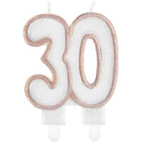 LUMANARE PARTY 7.5 CM NUMARUL "30" 207768
